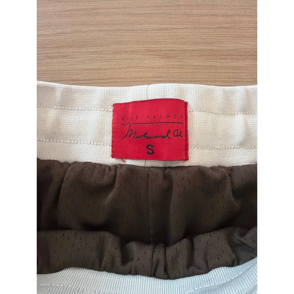 Shoe Palace Muhammad Ali Mesh Basketball Shorts Brown Mens Small - Picture 2 of 5